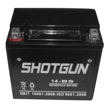 Shotgun 14-BS-Shotgun-051 12V 12Ah YTX14-BS Replacement For 2000-2006 Honda TRX350 Rancher Battery
